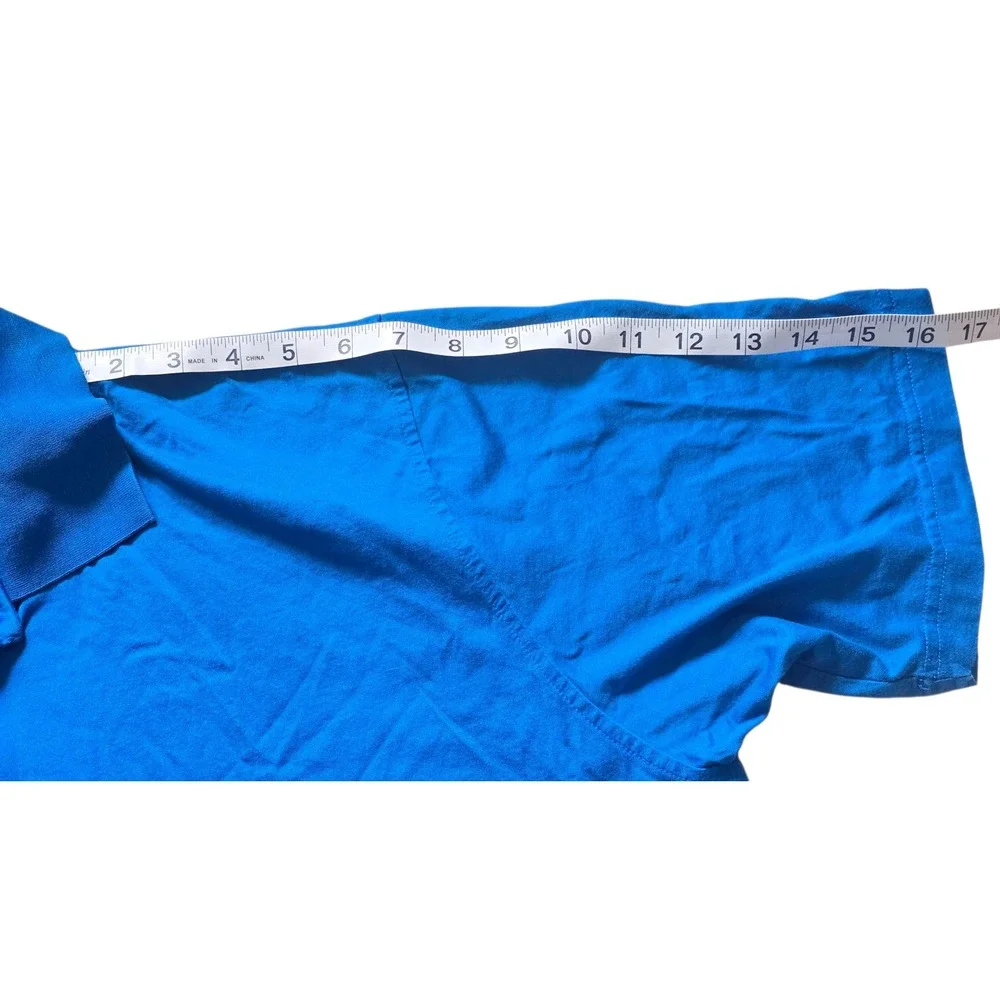 Peter Millar Polo Shirt Mens‎ L Blue Cotton Short Sleeve Casual Golf